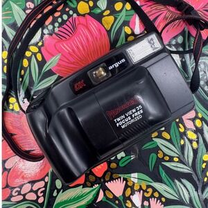 Argus DX Panorama 35mm Film Camera Point and Shoot Focus Free Motorized Black